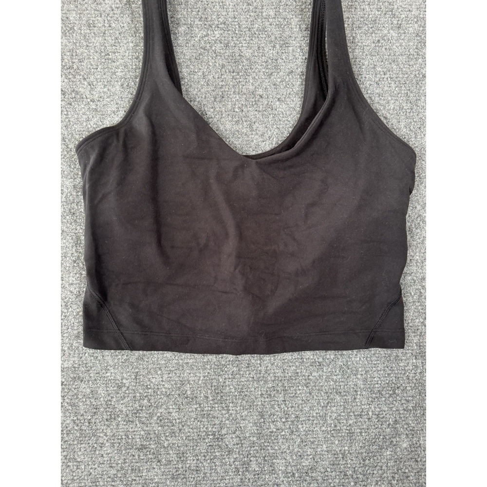 Lululemon Align Tank Top Womens 6 Black Cropped Active Bra Yoga Gym - Picture 4 of 13